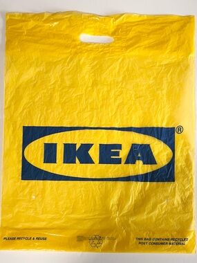 IKEA vintage yellow blue bag
